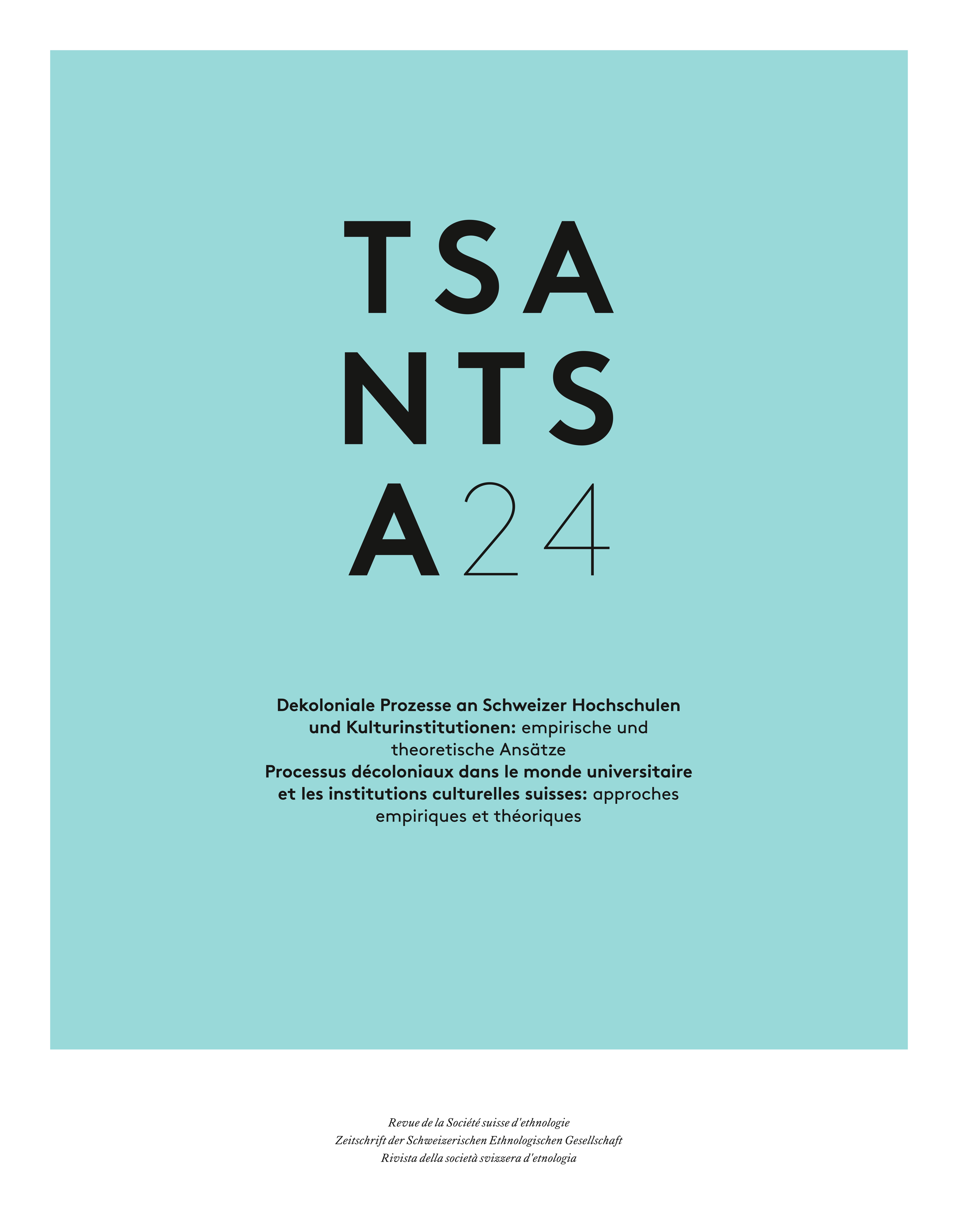 Cover TSANTSA anthropological journal year 2019